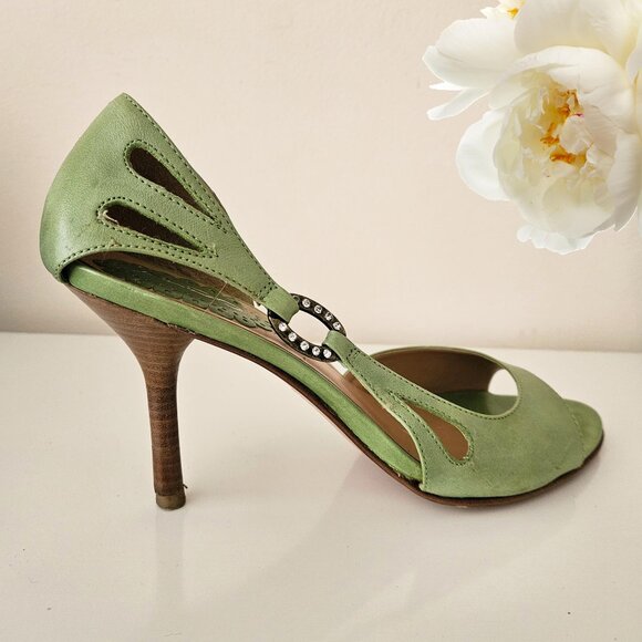 💚 ALDOs Genuine Leather Sandals with Gemstone Detail - Picture 1 of 8
